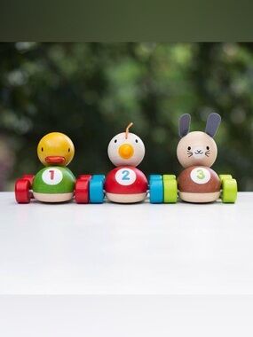 Plantoys wooden race cars
